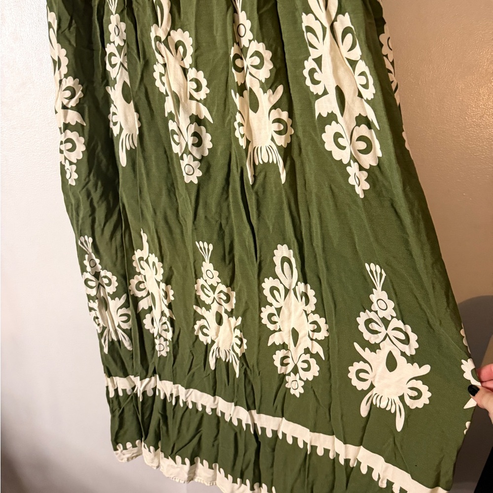 SHEIN Green Maxi Dress with White Print - Picture 3 of 6